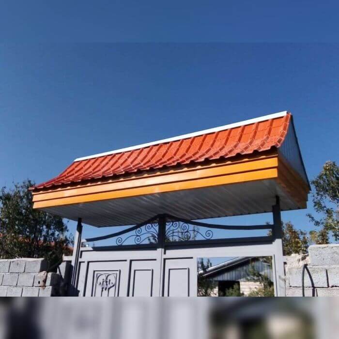 سر در با ورق طرح سفال